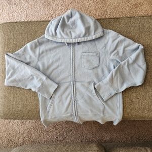 Todd Snyder Blue Haze Pocket Full Zip Hoodie